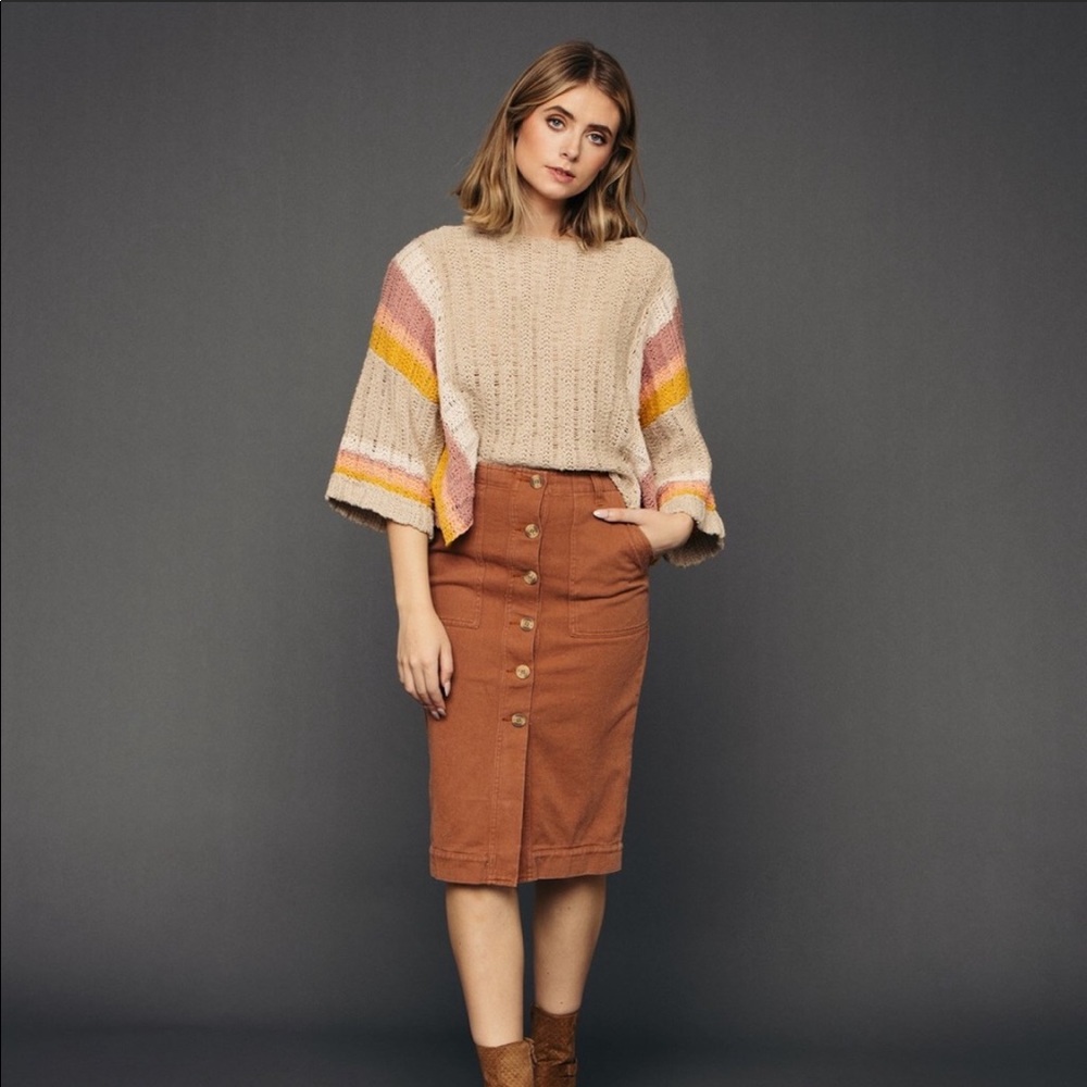 Rust Midi Skirt